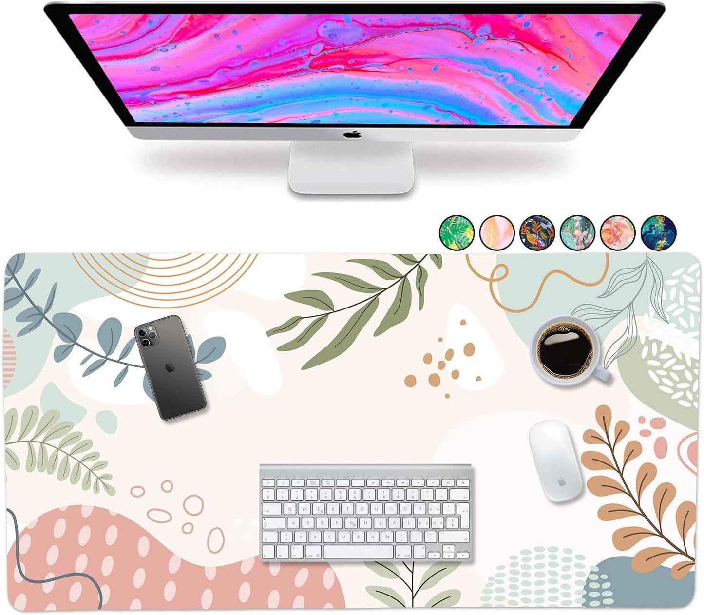 Large Desk Mat - XL Desk Pad for Keyboard & Mouse - Cute Home Office Essentials