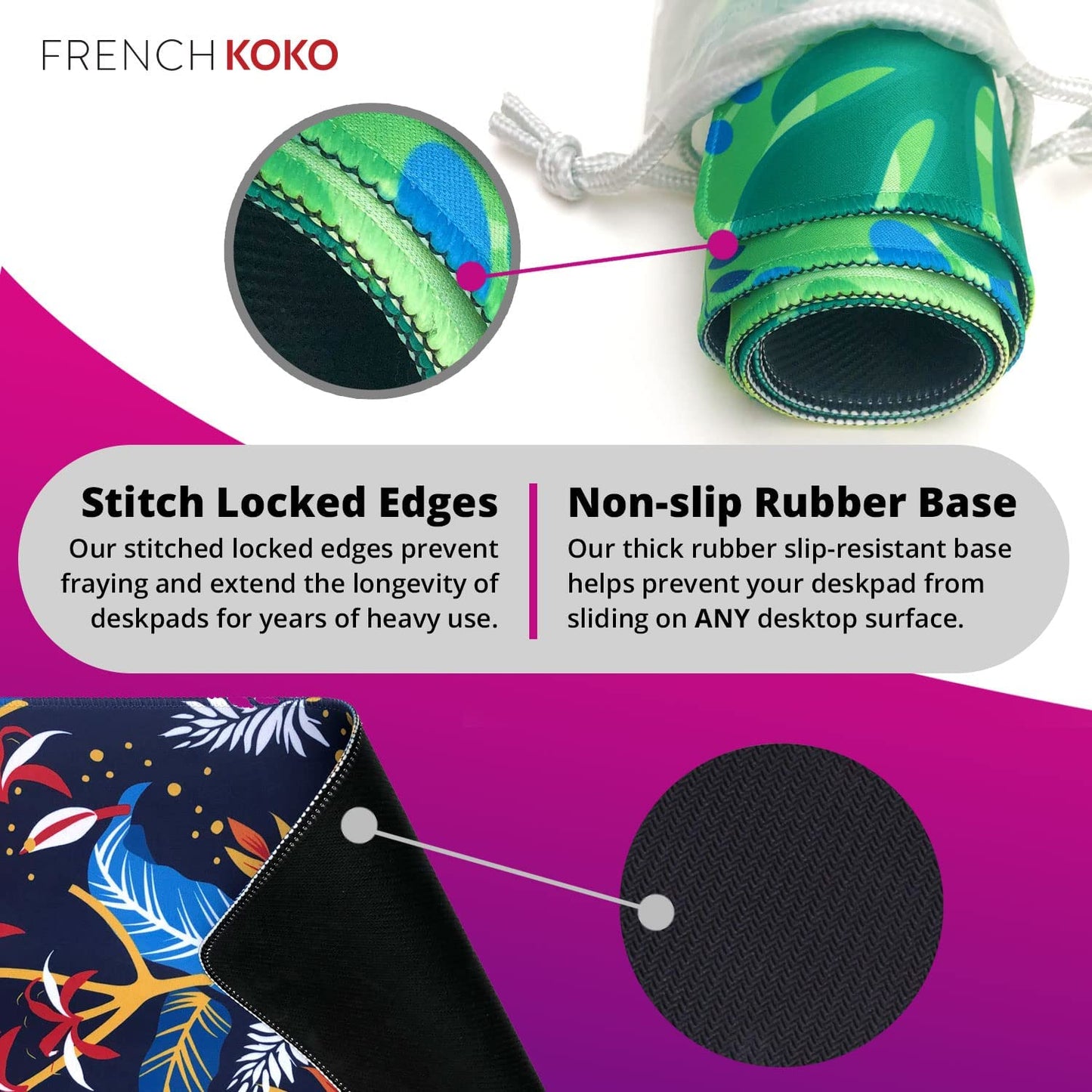 Large Desk Mat - XL Desk Pad for Keyboard & Mouse - Cute Home Office Essentials